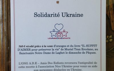 Ukraine solidarity, 560 euros raised!